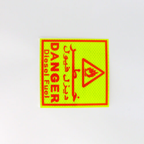 Danger Diesel Fuel Warning Sign Sticker English And Arabic